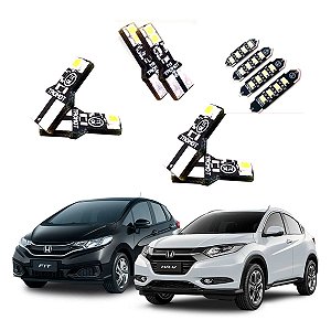 Kit de Lampadas Fit 2020 e HRV 2015 a 2018 Leds Internos e Externos TKL-HND15