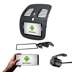 Central Multimídia Grand Siena 2014 a 2021 Preto Fosco Sistema Android