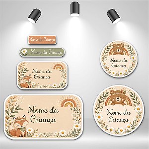 Kit de Etiquetas Escolares – Natureza Boho Kids
