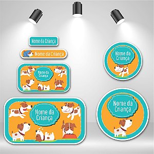 Kit de Etiquetas Escolares – Cachorrinho