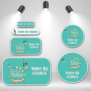 Kit de Etiquetas Escolares – Dino Louco