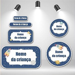 Kit de Etiquetas Escolares – Espacial