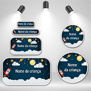 Kit de Etiquetas Escolares – Espaço Sideral