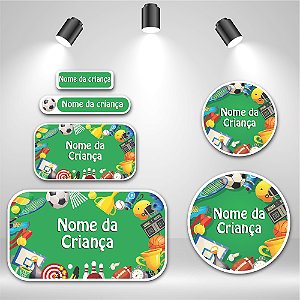 Kit de Etiquetas Escolares – Esportes