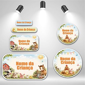 Kit de Etiquetas Escolares – Fazenda