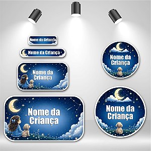 Kit de Etiquetas Escolares – Noite Estrelada