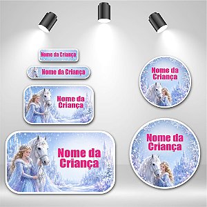 Kit de Etiquetas Escolares – Princesa da Neve