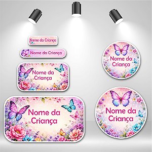 Kit de Etiquetas Escolares – Flores do Campo