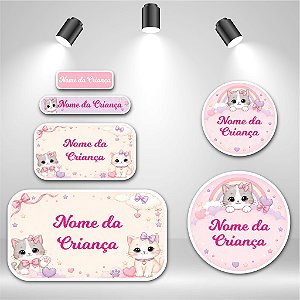 Kit de Etiquetas Escolares – Mundo dos Gatinhos Fofos