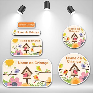 Kit de Etiquetas Escolares – Passarinho