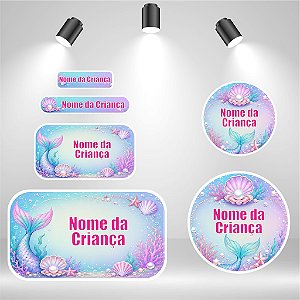 Kit de Etiquetas Escolares – Sereia 1