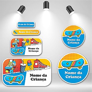 Kit de Etiquetas Escolares – Skate