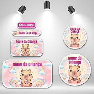 Kit de Etiquetas Escolares – Capivara Kids