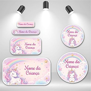 Kit de Etiquetas Escolares – Unicornio Encantado