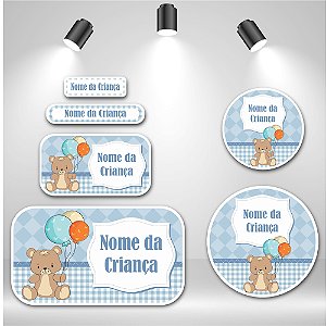 Kit de Etiquetas Escolares – Ursinho