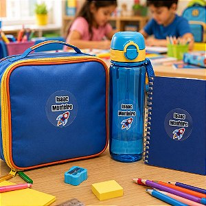 Kit de Etiquetas Transparentes para Material Escolar