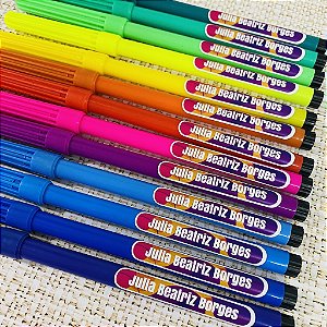 Etiquetas Escolares Finas Estampadas