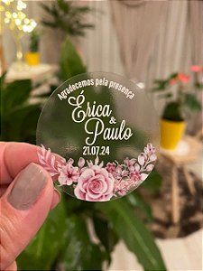 Adesivo Floral Impressão Branca