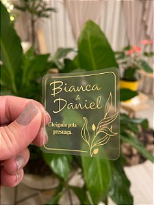 Adesivo Transparente Dourado