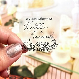 Adesivo Transparente 4x3,5cm (80 unidades)