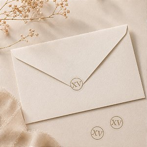Mini Lacre Dourado XV para Convites de 15 Anos