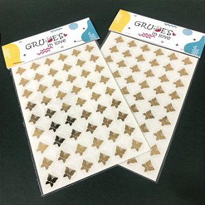 Mini Lacre Dourado Borboleta 2