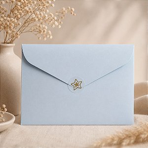 Mini Lacre Dourado Estrela para Papelaria