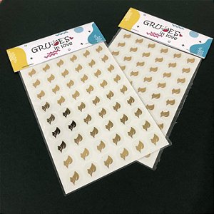 Mini Lacre Dourado Folhas