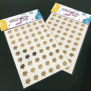 Mini Lacre Dourado Rosas