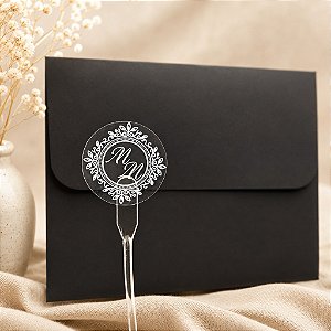 Mini Lacre Transparente Monograma Personalizado