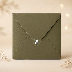Mini Lacre Transparente Folhas Brancas para Envelopes