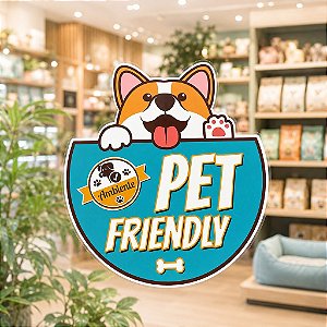 Adesivo Pet Friendly (Azul)