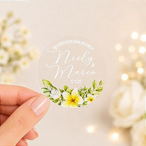 Adesivo Floral para Lembrancinha Coleção Jardim