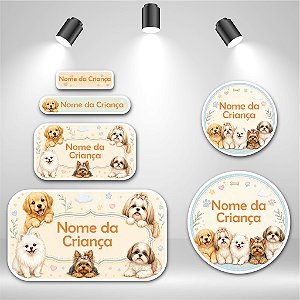 Kit de Etiquetas Escolares – Doguinhos