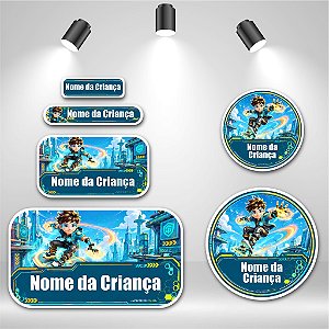 Kit de Etiquetas Escolares – Menino Aventura