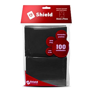 Central Shield Matte Preto - Standard 66x91 - (100 Shields)