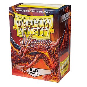 Dragon Shield Matte - Red - Standard Size 88x63 (100 Shields)