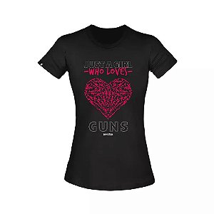 T-SHIRT INVICTUS CONCEPT LOVE GUNS PRETA