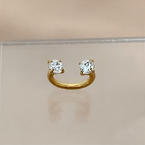 PIERCING FERRADURA MINI ZIRCÔNIA HASTE AÇO 316L 6MM SEMIJOIA PARA ATUALIZAÇÃO ⭐️