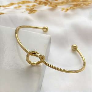PULSEIRA / BRACELETE FIO NÓ DOURADO AÇO 316L ⭐
