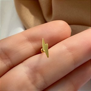 PIERCING CARTILAGEM / TRÁGUS RAIO LISO 8MM HASTE AÇO 316L FOLHEADO A OURO 18K SEMIJOIA PARA ATUALIZAÇÃO⭐️
