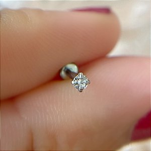 PIERCING CARTILAGEM/TRÁGUS MINI PONTO DE LUZ 6MM HASTE AÇO 316L ROSCA FOLHEADO PRATEADO SEMIJOIA PARA ATUALIZAÇÃO⭐️