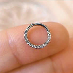 PIERCING SEPTO / CARTILAGEM TITÂNIO ARGOLA SEGMENTO ARTICULADO 8MM SEMIJOIA PARA PERFURAÇÃO⭐️