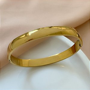 PULSEIRA / BRACELETE FIO LISO DOURADO AÇO 316L⭐️
