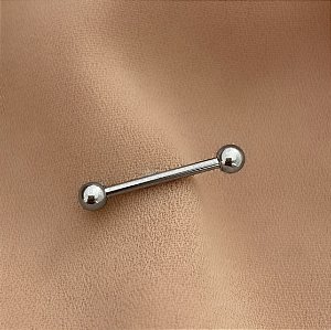 PIERCING RETO BÁSICO / MAMILO  AÇO 316L 12MM PARA PERFURAÇÃO⭐️
