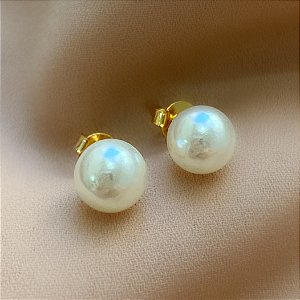 BRINCO PÉROLA G FOLHEADO A OURO 18K⭐