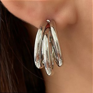 BRINCO ARGOLA TUBO TRÊS FIOS P BIJU