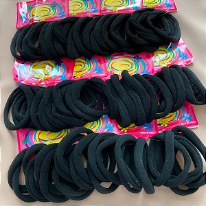 ELÁSTICO KIT PARA CABELOS PRETO COM 72 UNIDADES