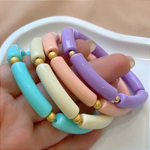 PULSEIRA DE RESINA CANUTINHOS COLOR BIJU