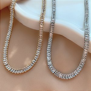 COLAR RIVIERA BAGUETE P ZIRCÔNIAS BIJU